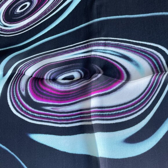 Fendi Silk Scarf – Abstract Modern Print - Picture 4 of 15